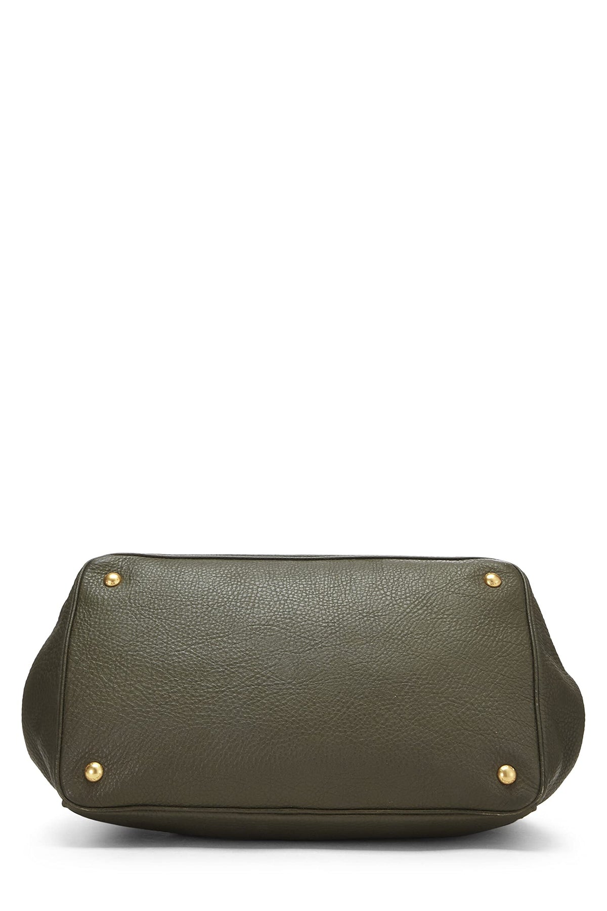 Prada,  Green Vitello Daino Convertible Tote Large, Green