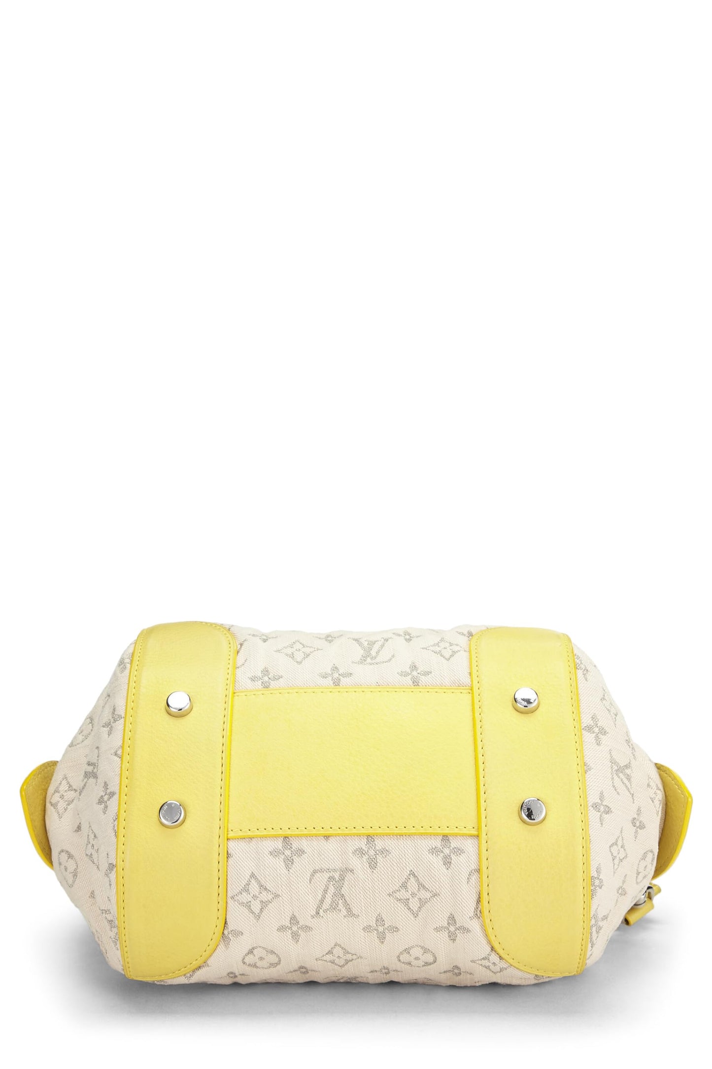 Louis Vuitton,  Jaune Monogram Denim Pochette Round, Yellow