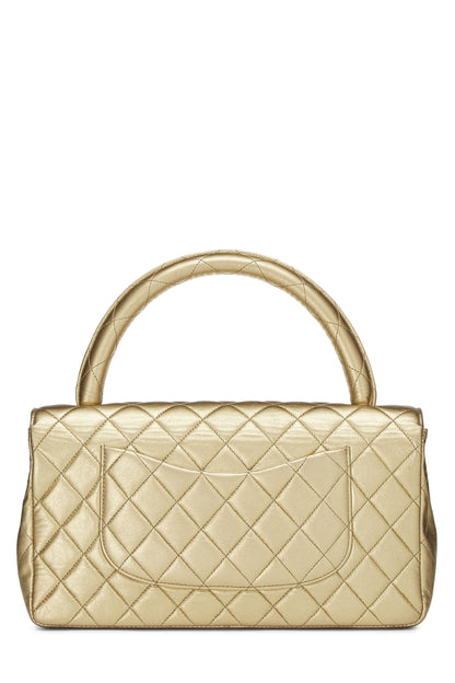 Chanel,  Metallic Gold Quilted Lambskin Kelly Flap Medium, Gold