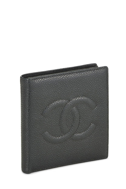 Chanel,  Green Caviar Timeless 'CC' Compact Wallet, Green