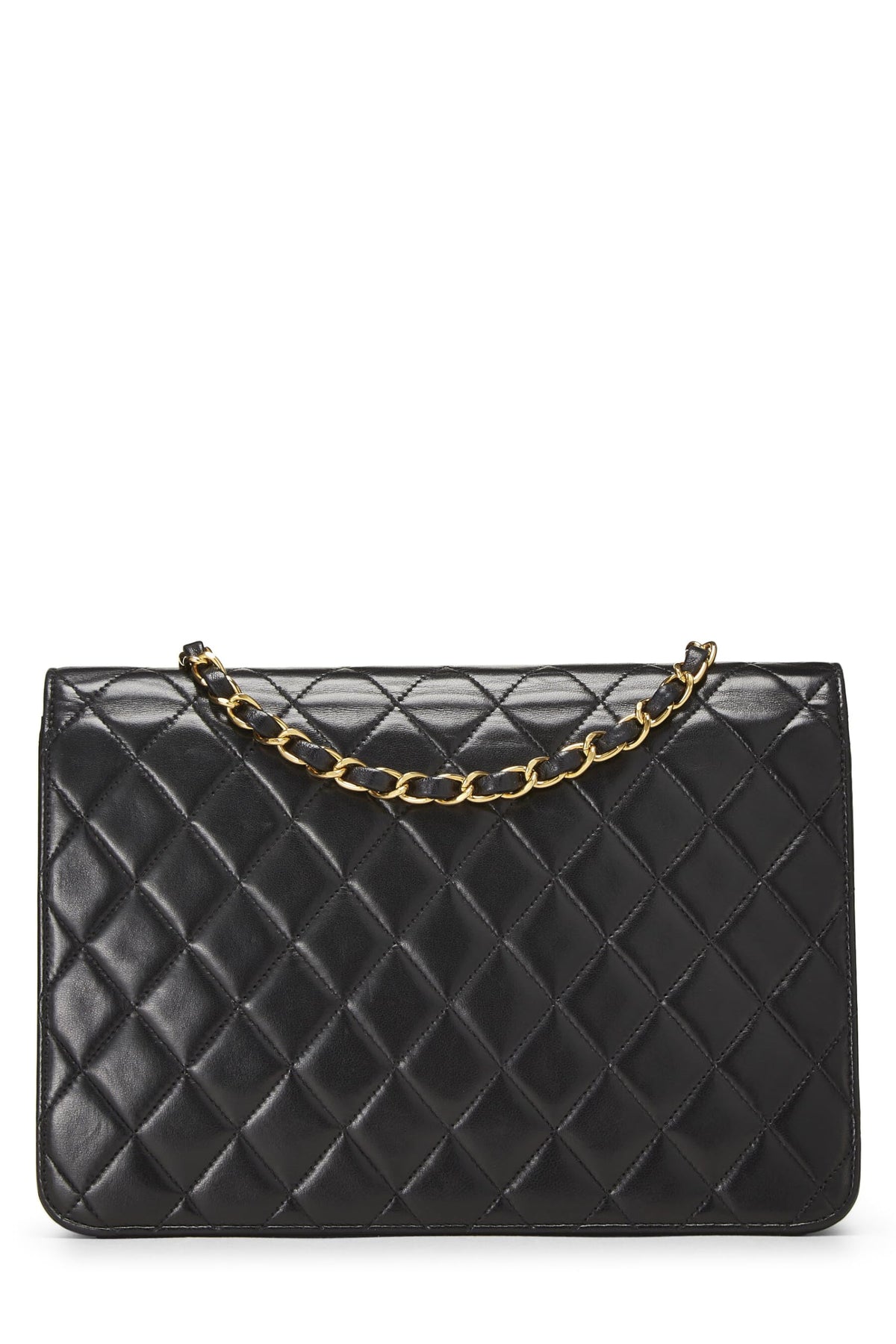 Chanel,  Black Quilted Lambskin Turnlock Ex Flap Medium, Black