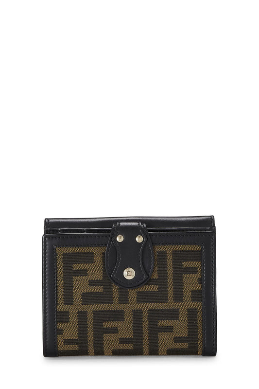 Fendi,  Brown Zucca Canvas Compact Wallet, Brown
