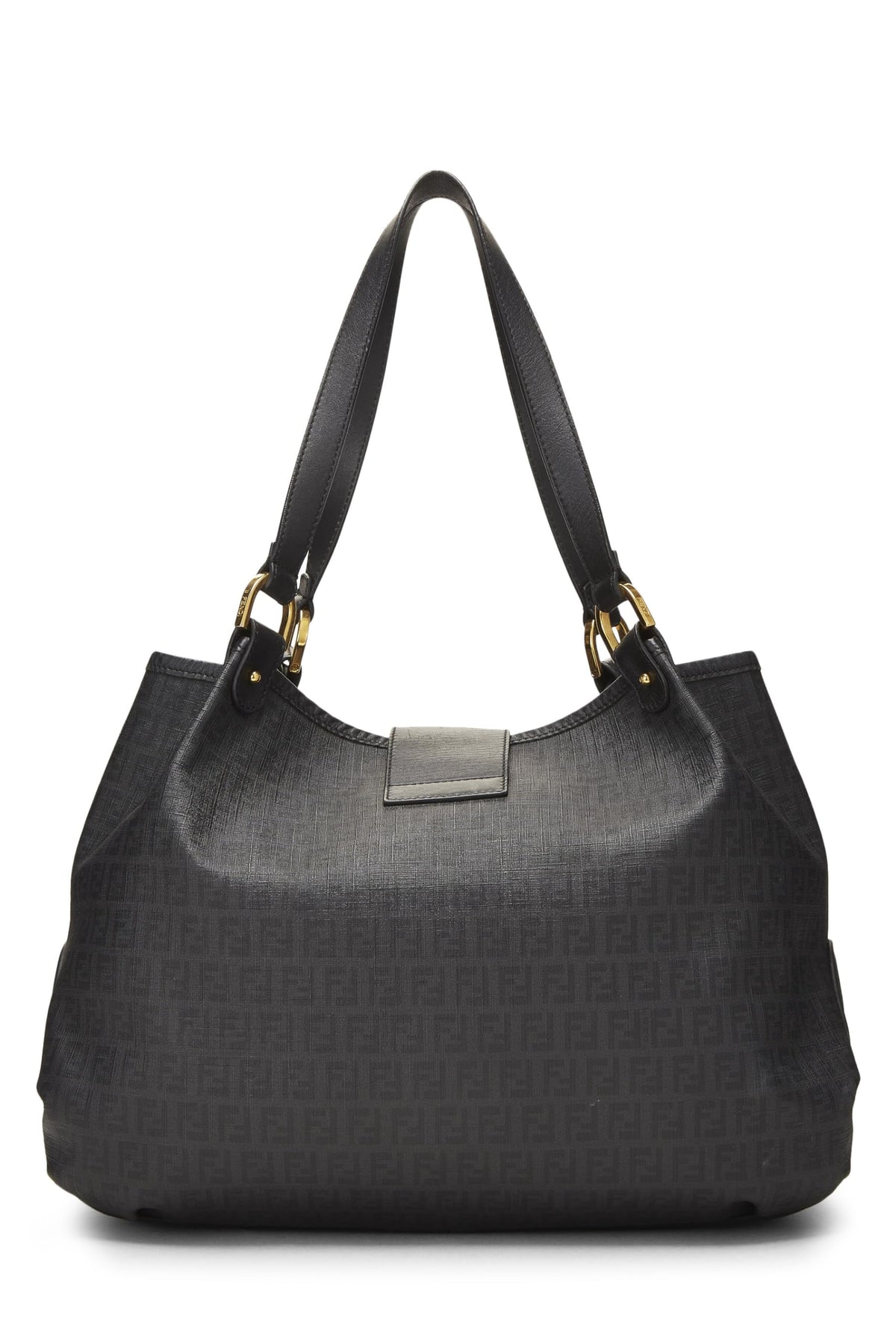 Fendi,  Black Zucchino Chiusura Tote, Black