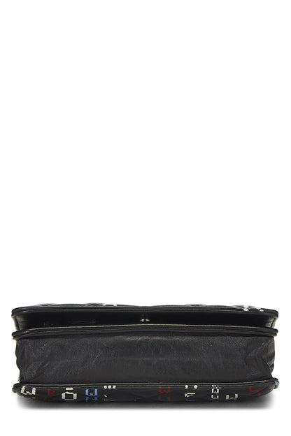 Chanel,  Black & Multicolor Lambskin Data Center Wallet on Chain (WOC), Black