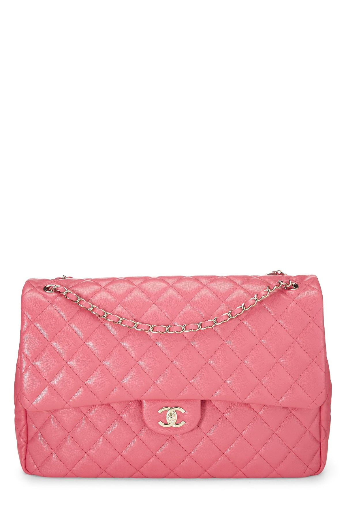 Chanel,  Pink Caviar Half Flap XL, Pink