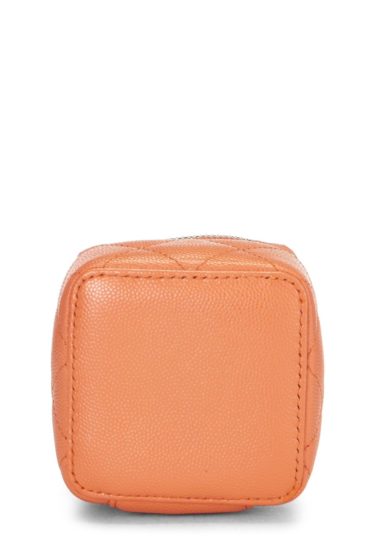 Chanel,  Orange Caviar Jewelry Case Small, Orange