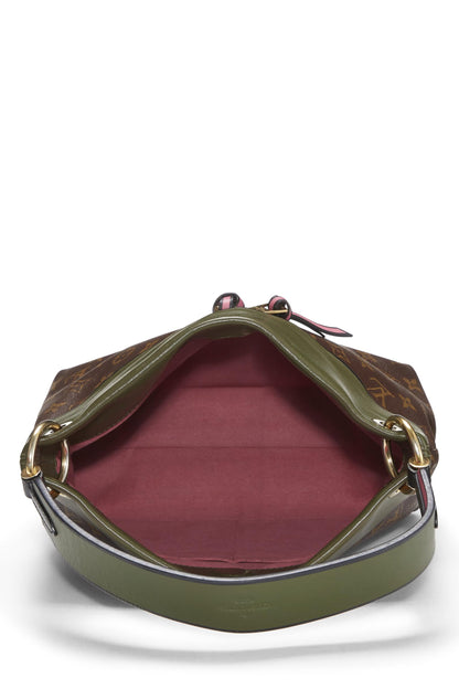Louis Vuitton,  Monogram Canvas & Multicolor Leather Tuileries Besace, Green