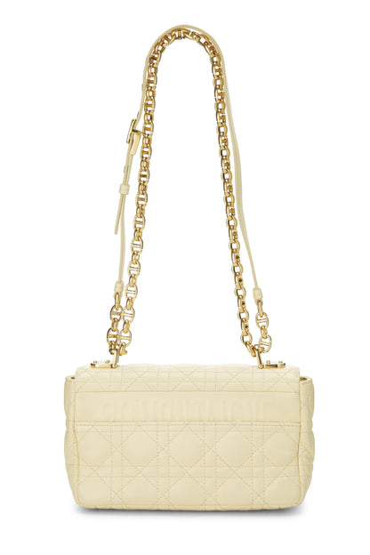 Dior, Yellow Cannage Calfskin Caro Bag Small, Yellow