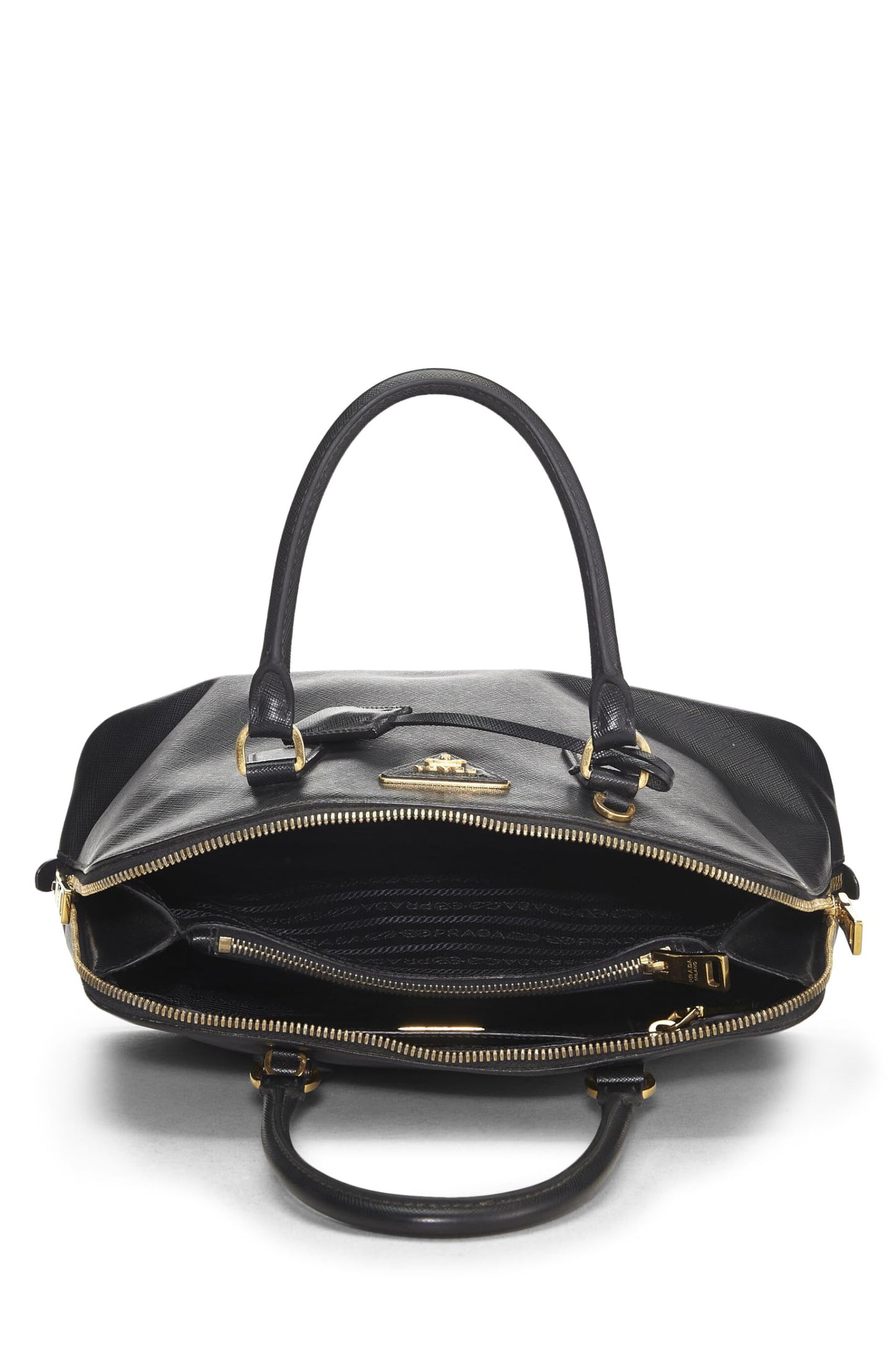 Prada,  Black Saffiano Promenade Small, Black