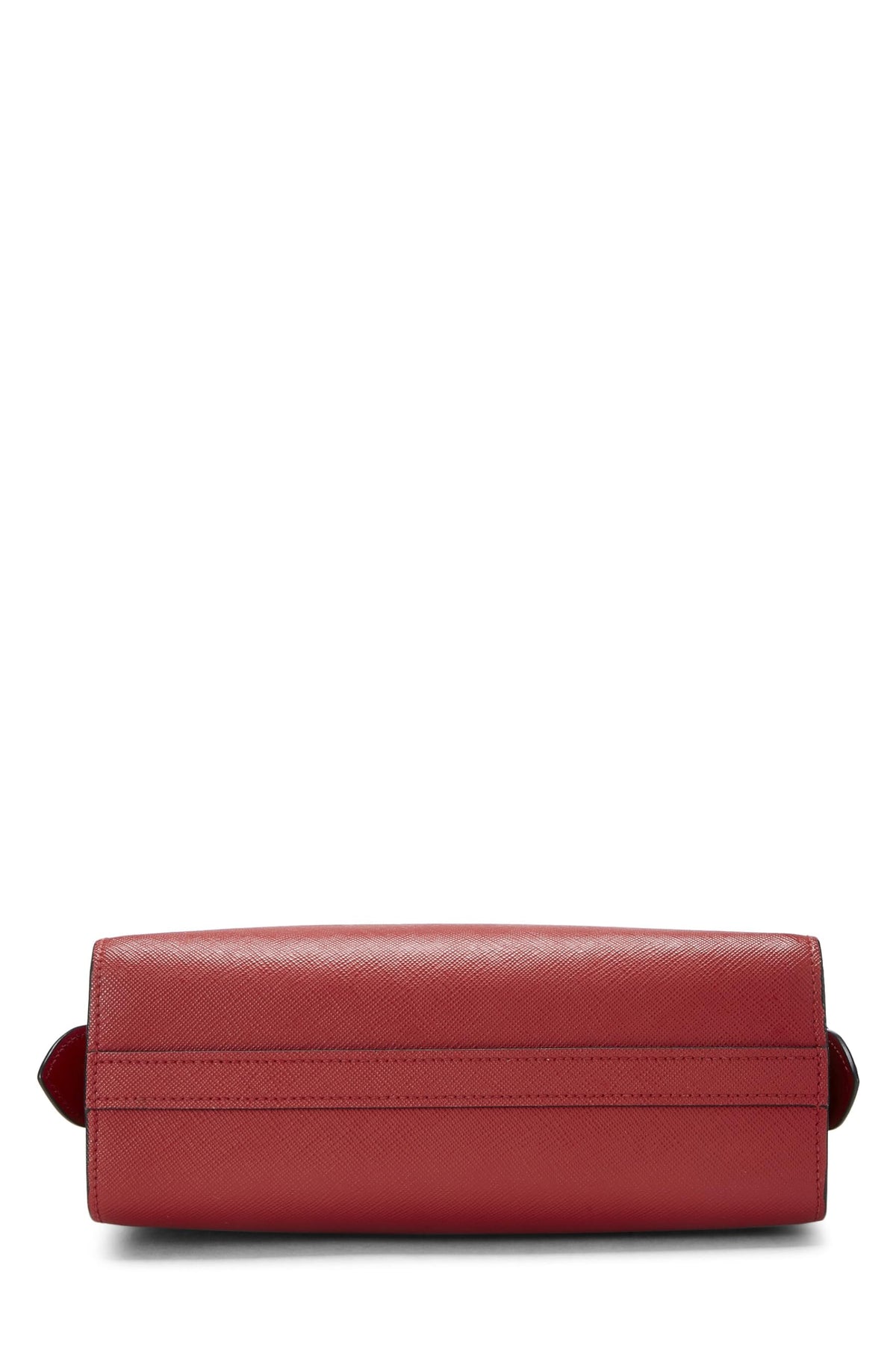 Prada,  Red Saffiano Esplanade Crossbody, Red