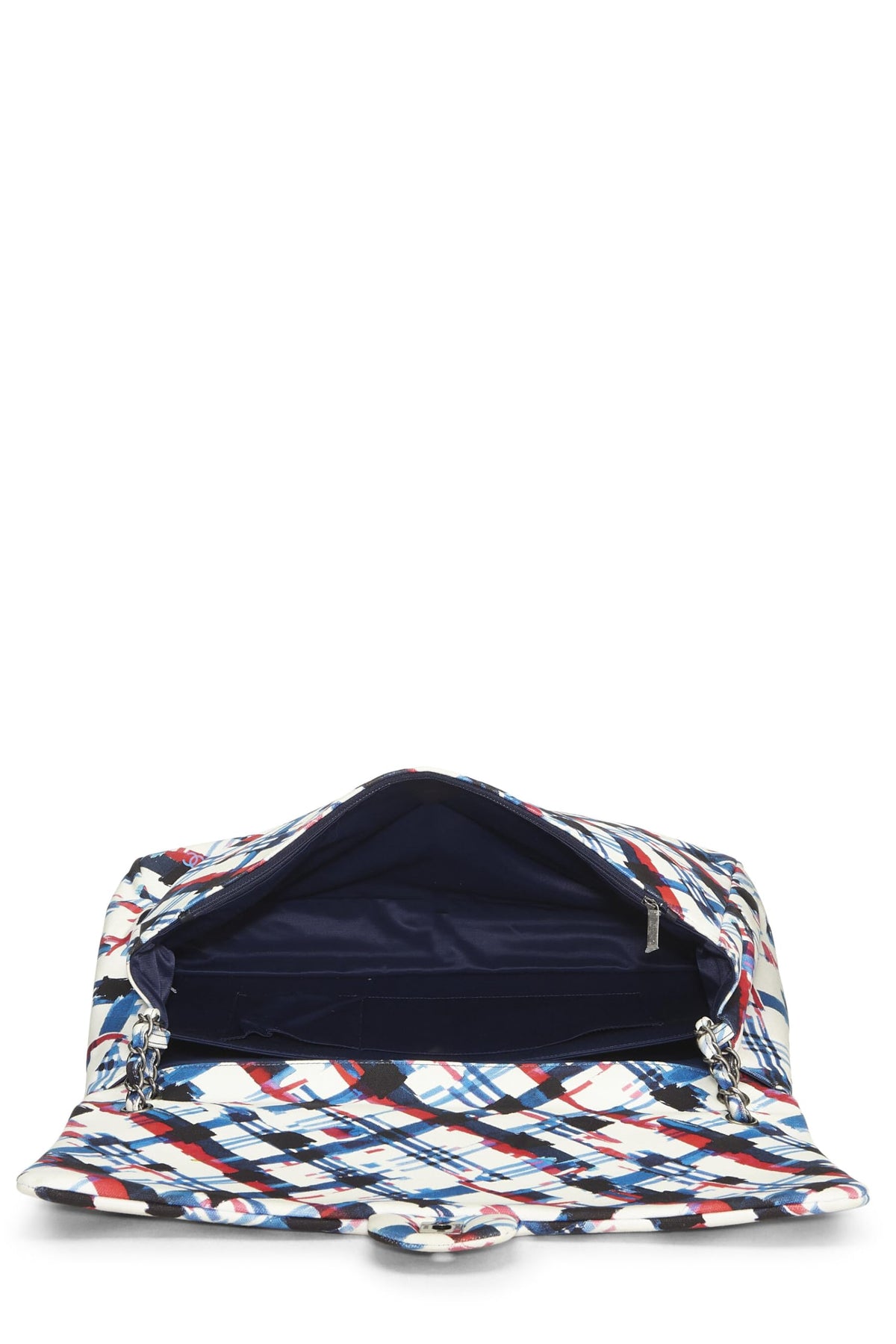 Chanel,  Multicolor Plaid Canvas Airplane Flap Bag XXL, Multi