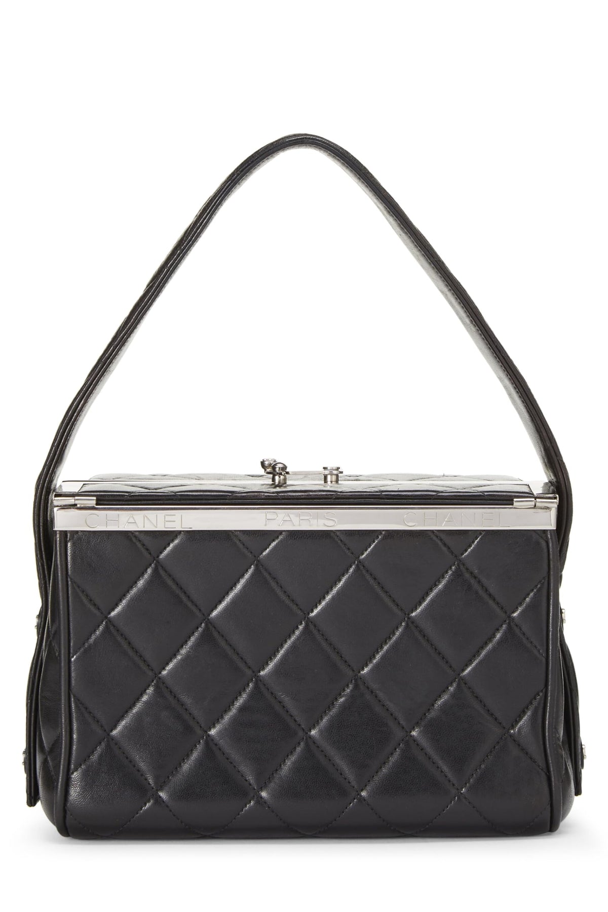 Chanel,  Black Quilted Lambskin Box Vanity Small, Black