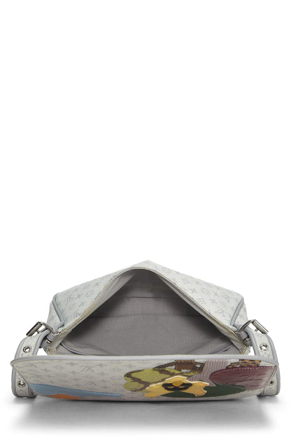 Louis Vuitton,  Grey Monogram Canvas Patchwork Conte De Fees Musette, Blue