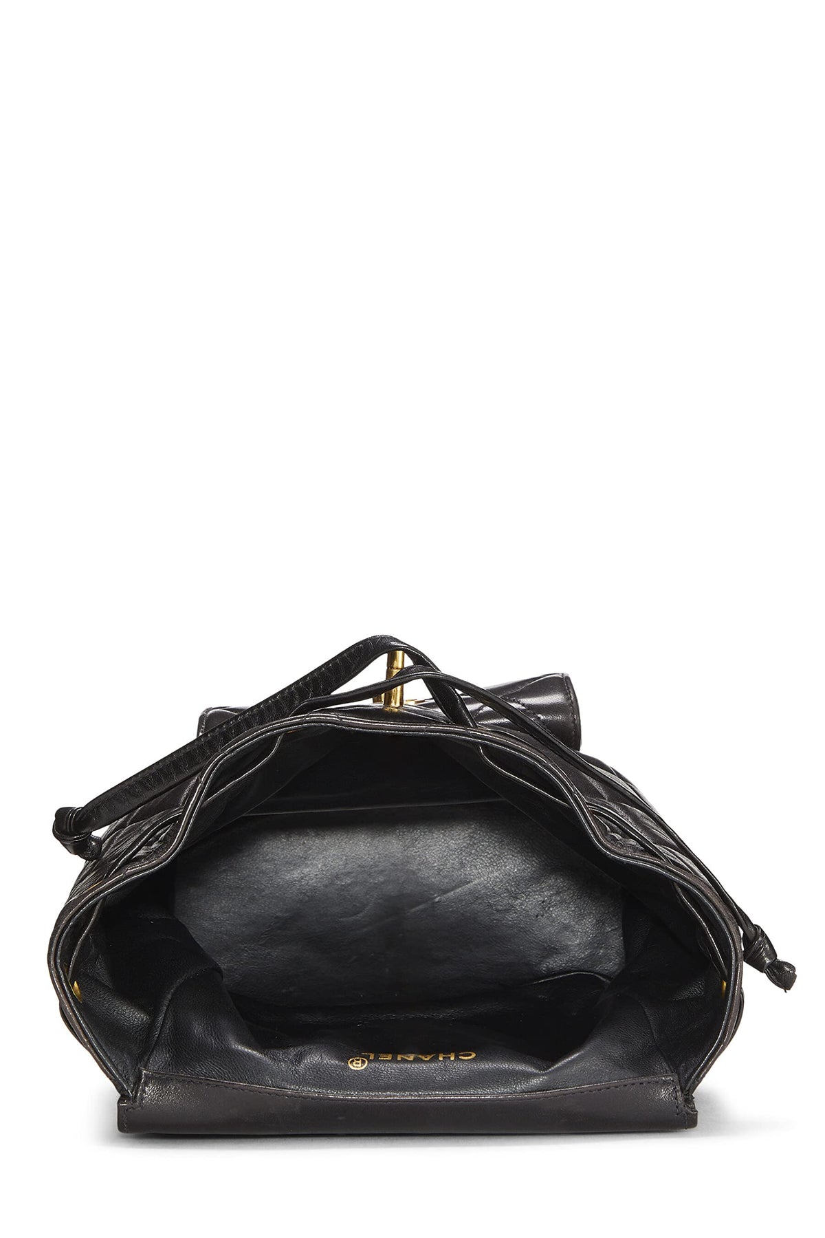 Chanel,  Black Quilted Lambskin Classic Backpack Medium, Black
