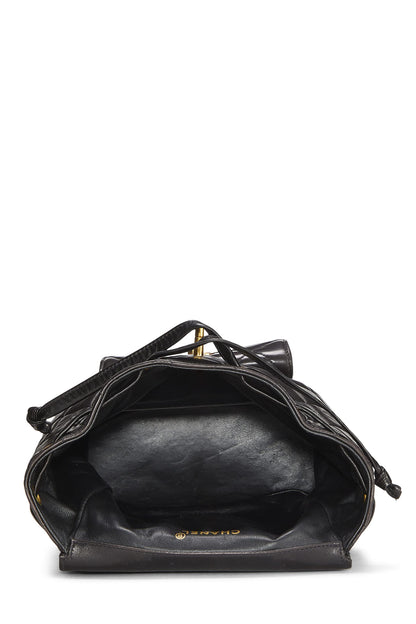 Chanel,  Black Quilted Lambskin Classic Backpack Medium, Black