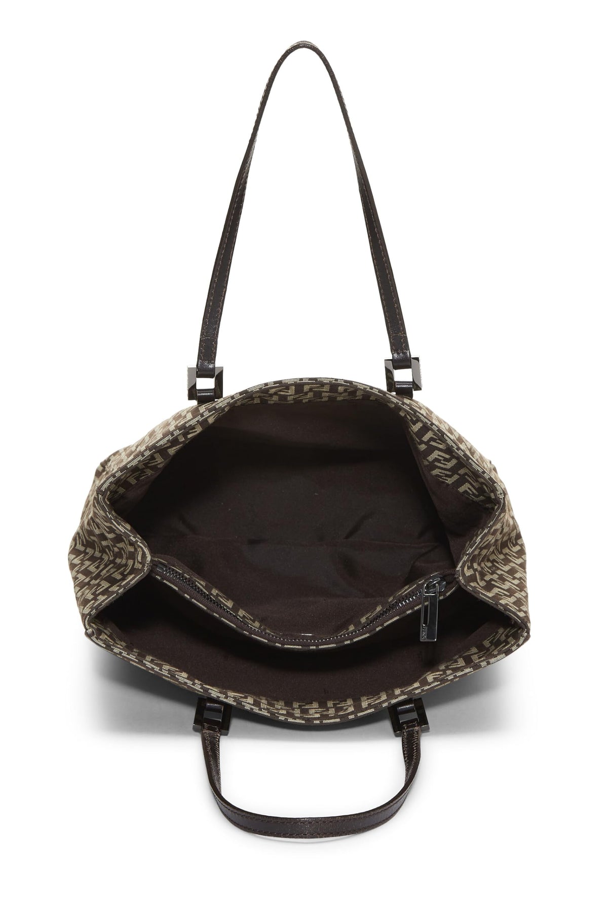 Fendi,  Brown Zucca Canvas Selleria Vertical Tote Small, Brown