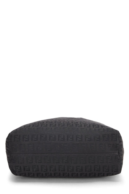 Fendi,  Black Zucchino Canvas Tote Small, Black