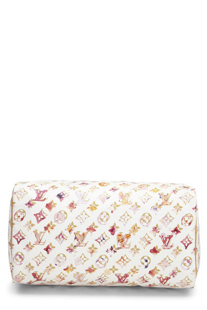 Louis Vuitton,  Richard Prince x Louis Vuitton Monogram Watercolor Speedy 35, White