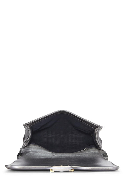 Chanel,  Silver Cube Embossed Calfskin Boy Bag Medium, Silver