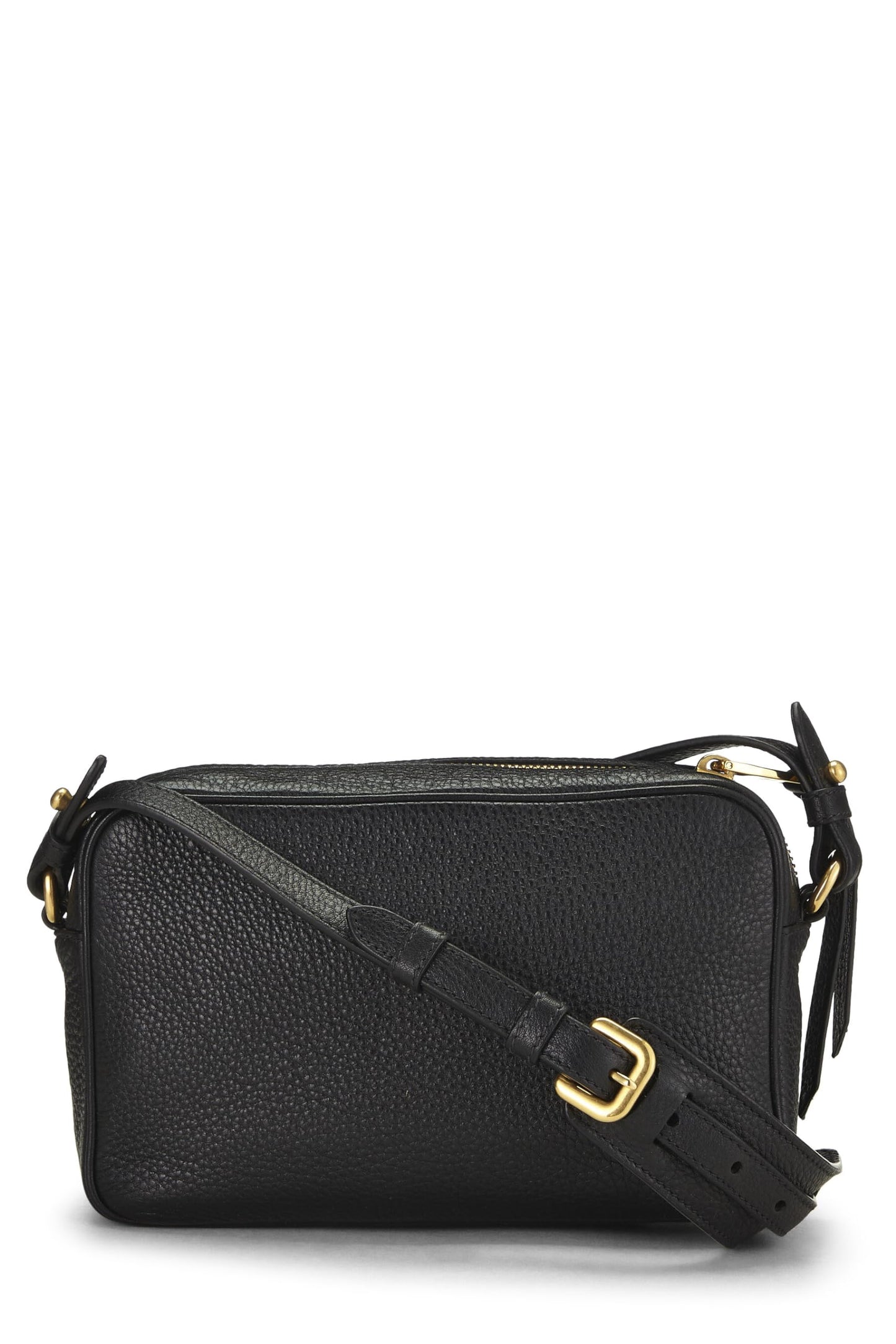 Prada,  Black Vitello Daino Camera Bag, Black