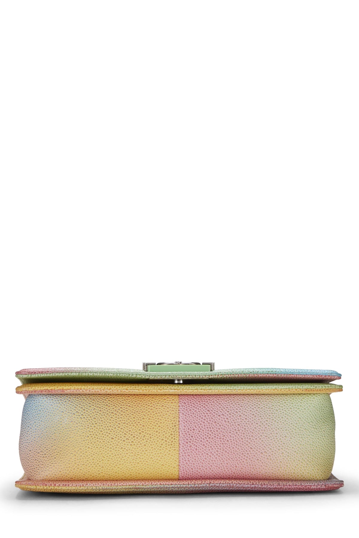 Chanel,  Rainbow Quilted Caviar Boy Bag Medium, Green