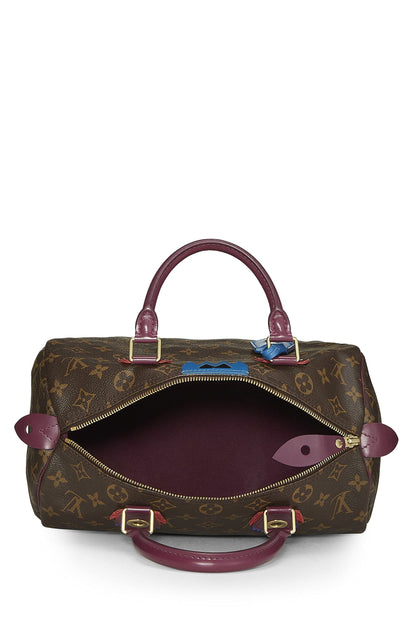 Louis Vuitton,  Monogram Canvas Totem Speedy 30, Purple