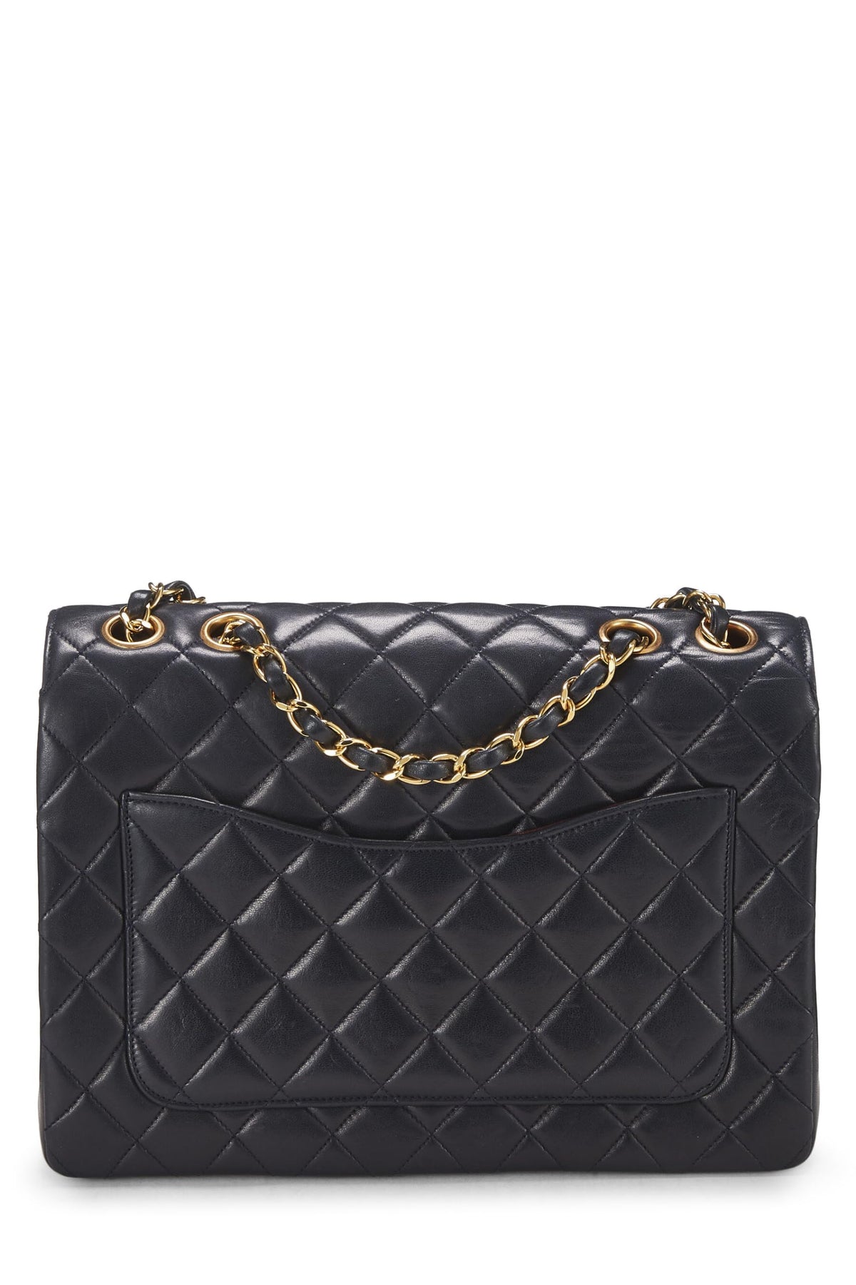Chanel,  Navy Quilted Lambskin Paris Limited Flap Medium, Navy