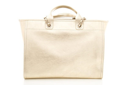 Chanel Gold Handbag Large Deauville Tote NWT