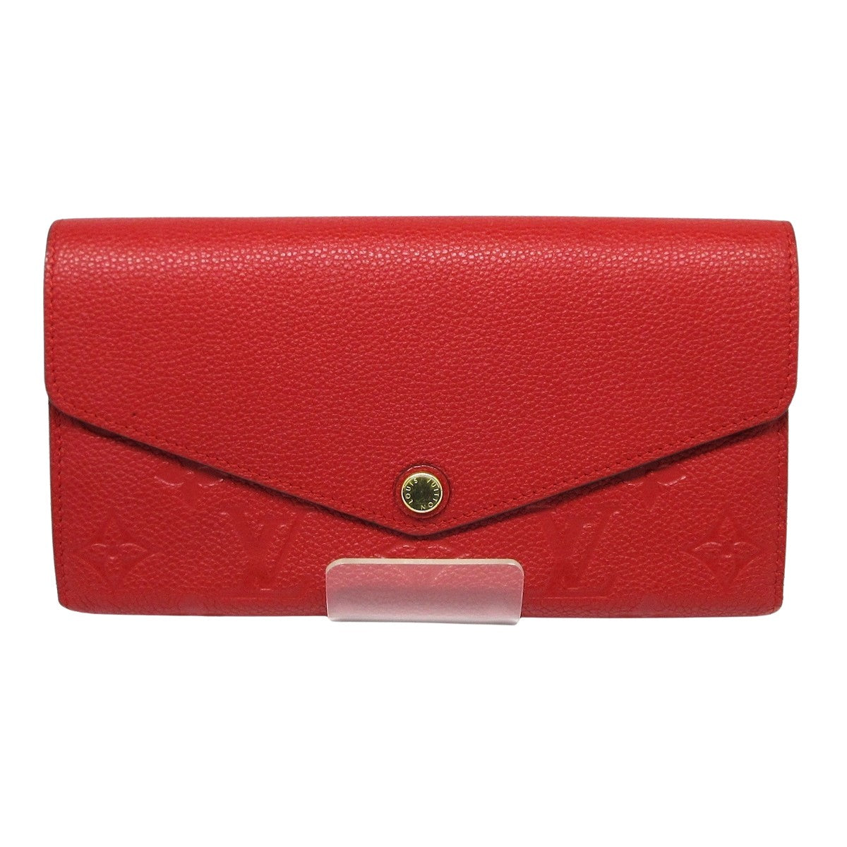 Louis Vuitton Red Leather Portefeuille Sarah wallet accessories