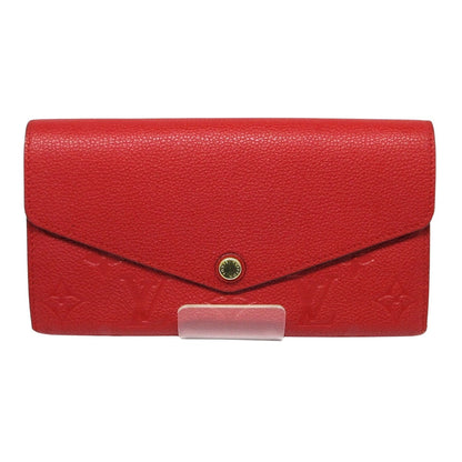 Louis Vuitton Red Leather Portefeuille Sarah wallet accessories