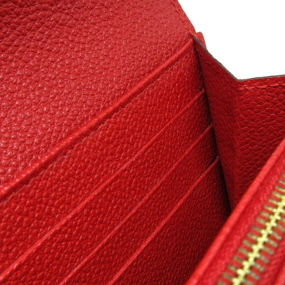 Louis Vuitton Red Leather Portefeuille Sarah wallet accessories