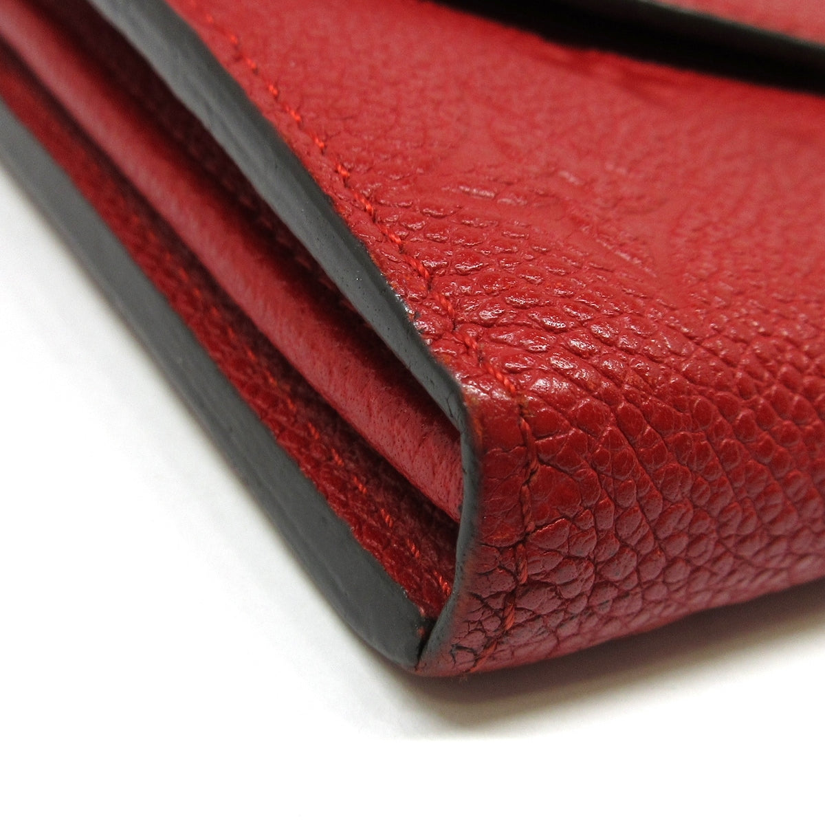 Louis Vuitton Red Leather Portefeuille Sarah wallet accessories