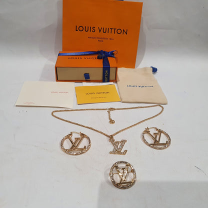 Louis  Vuitton Necklace, Earrings and Brooch Set