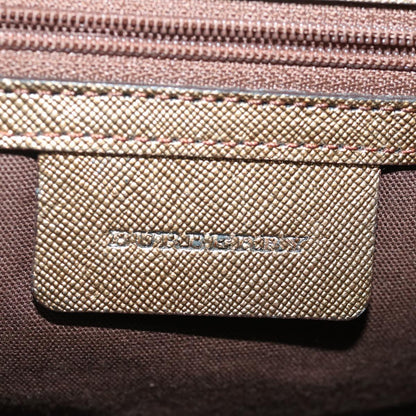 BURBERRY Nova Check Hand Bag Canvas Beige Auth 72466