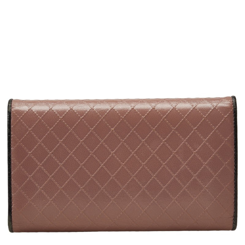 CHANEL CHANEL Long Wallet Leather Pink