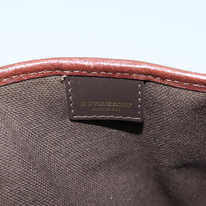 BURBERRY Nova Check Hand Bag Canvas Beige Brown Auth 72676