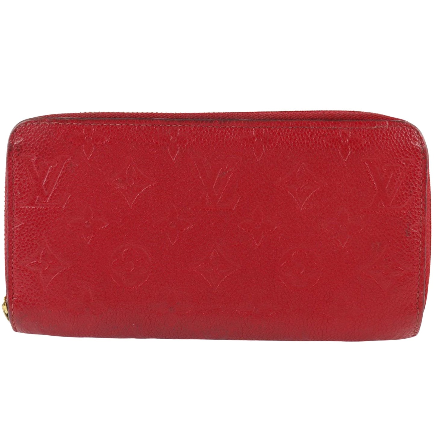 Louis Vuitton Red Leather Portefeuille zippy wallet accessories