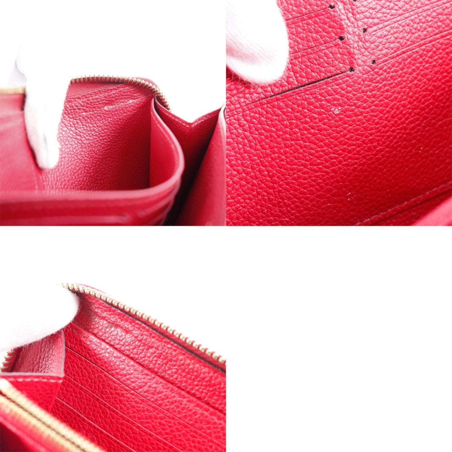 Louis Vuitton Red Leather Portefeuille zippy wallet accessories