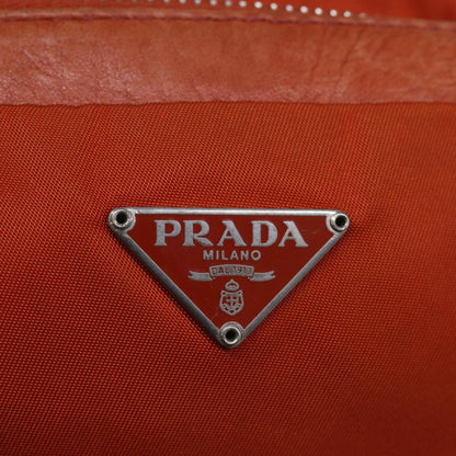 PRADA Shoulder Bag Nylon Orange Auth 72716