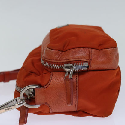 PRADA Shoulder Bag Nylon Orange Auth 72716