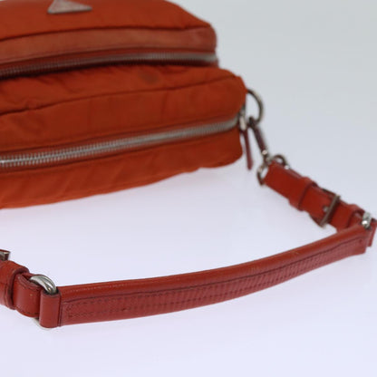 PRADA Shoulder Bag Nylon Orange Auth 72716