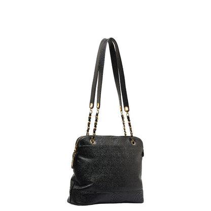 Chanel Triple Co. Gold  Chain houlder Bag Black Caviar S  CHANEL
