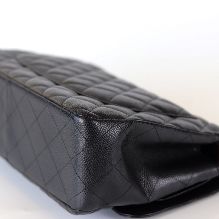 Jumbo Classic Flap Black Caviar Leather with SHW