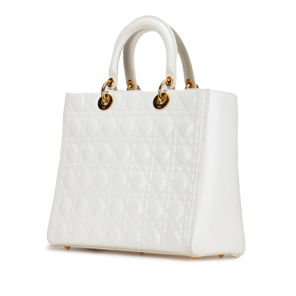 Large Lambskin Cannage Lady Dior
