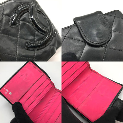 Chanel Cambon Ligne Wallet Leather Short Wallet in Fair condition