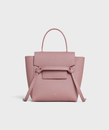Celine Nano Belt Bag In Grained Calfskin Vintage Pink