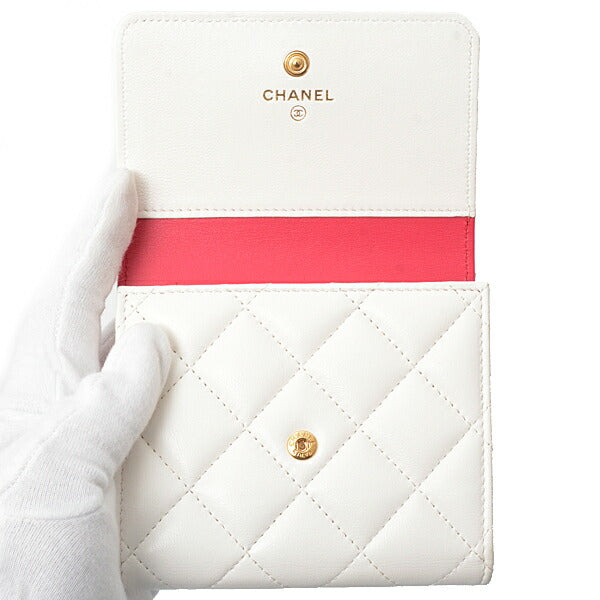 Chanel Matelassé Small Flap Wallet Leather Wallet