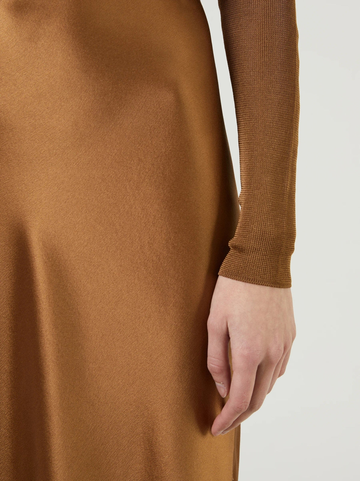 Silk Satin Slip Skirt