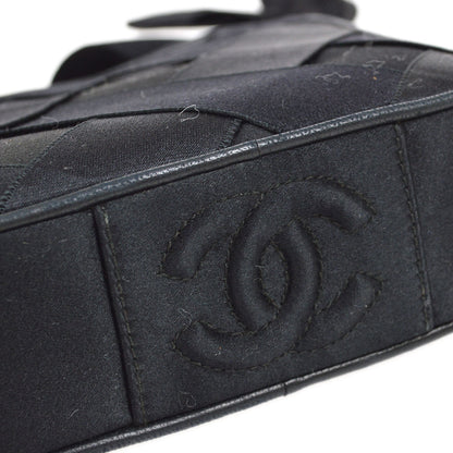 CHANEL 1991-1994 Camera Bag Mini Black satin