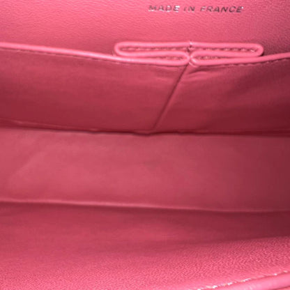 Quilted Lambskin Sakura Pink Silver Hardware Series 16
